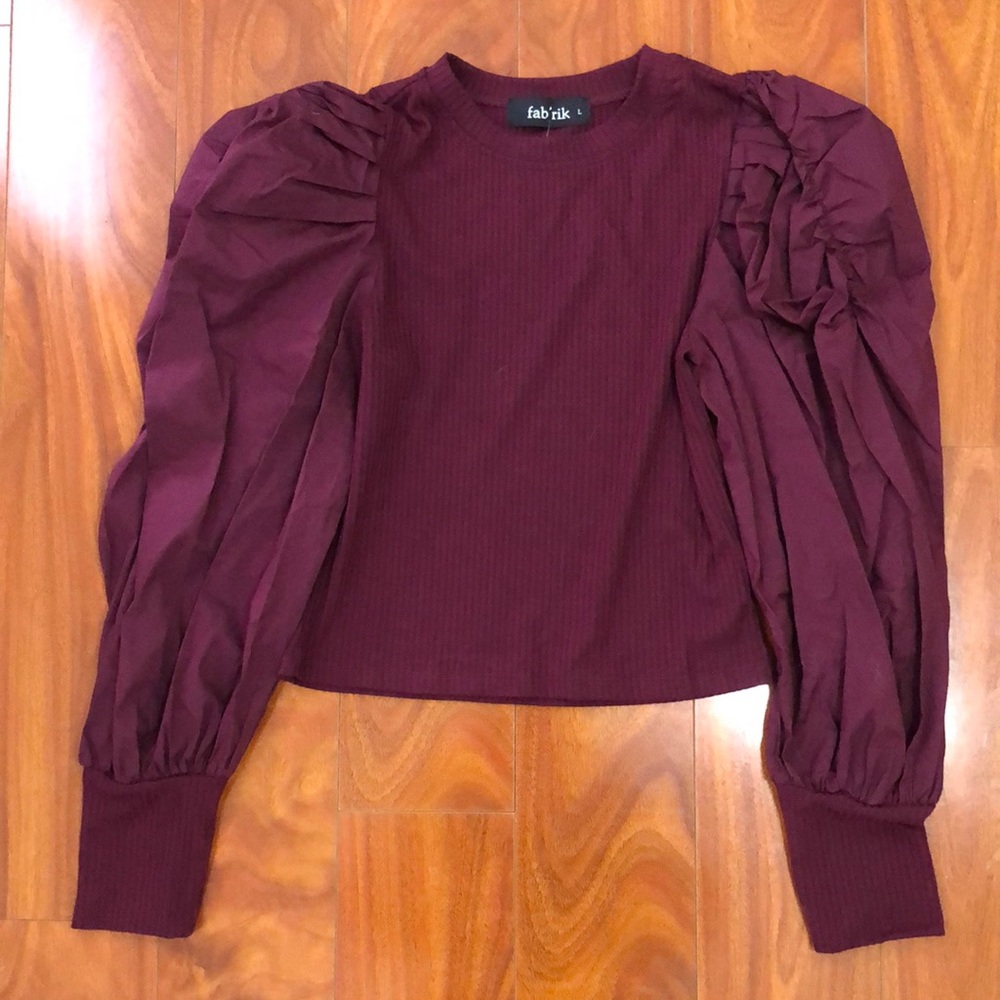 Maroon Cropped Shirt